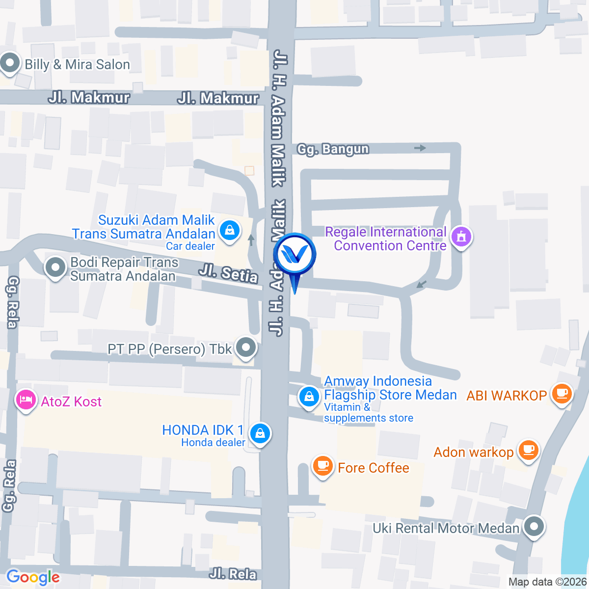 Peta Lokasi Jl. Adam Malik (Regale), Medan