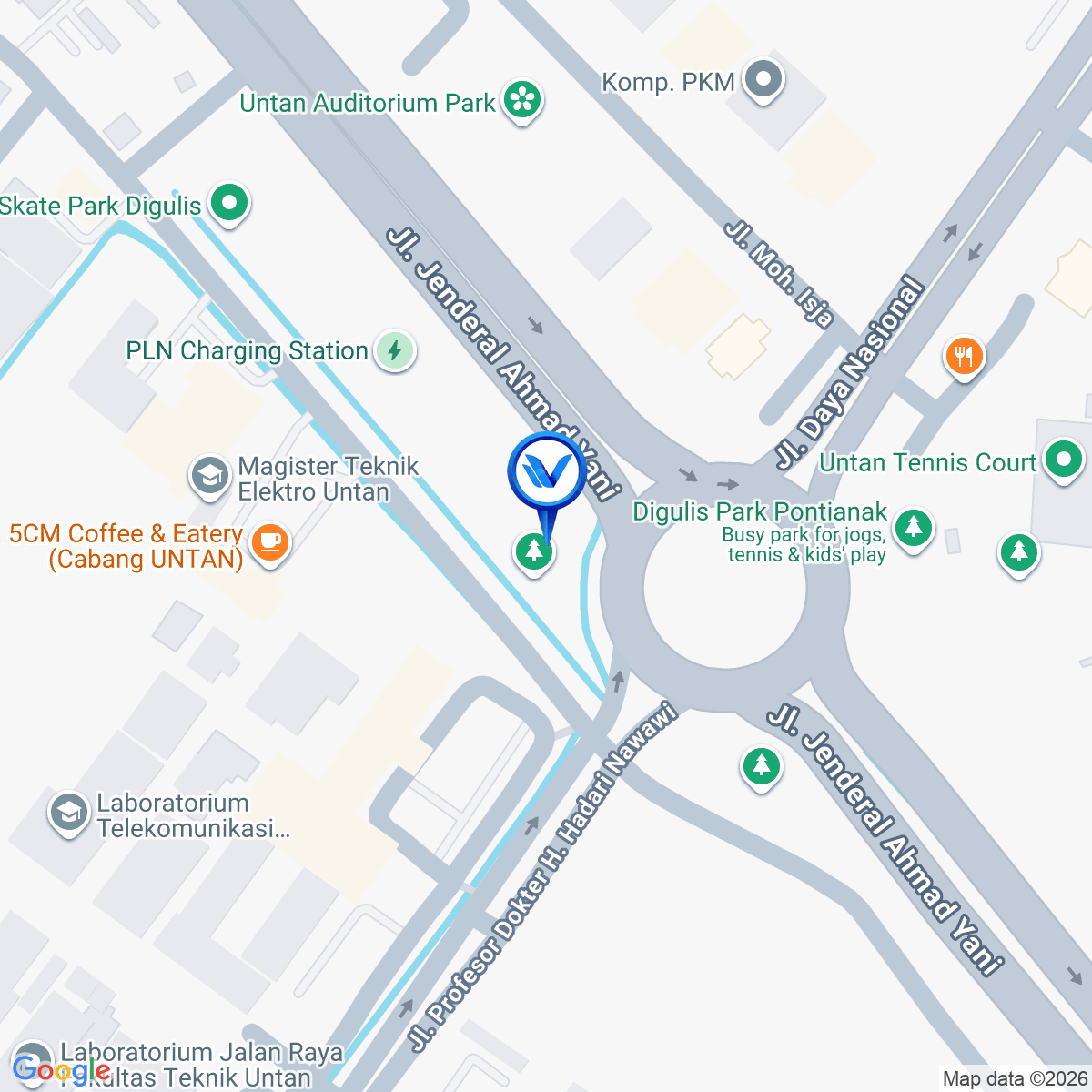 Peta Lokasi Bundaran universitas tanjungpura, Jl. Ahmad Yani, Pontianak