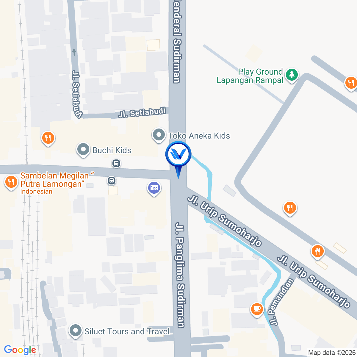 Peta Lokasi JL. Panglima Sudirman - Lap. Rampal, Malang