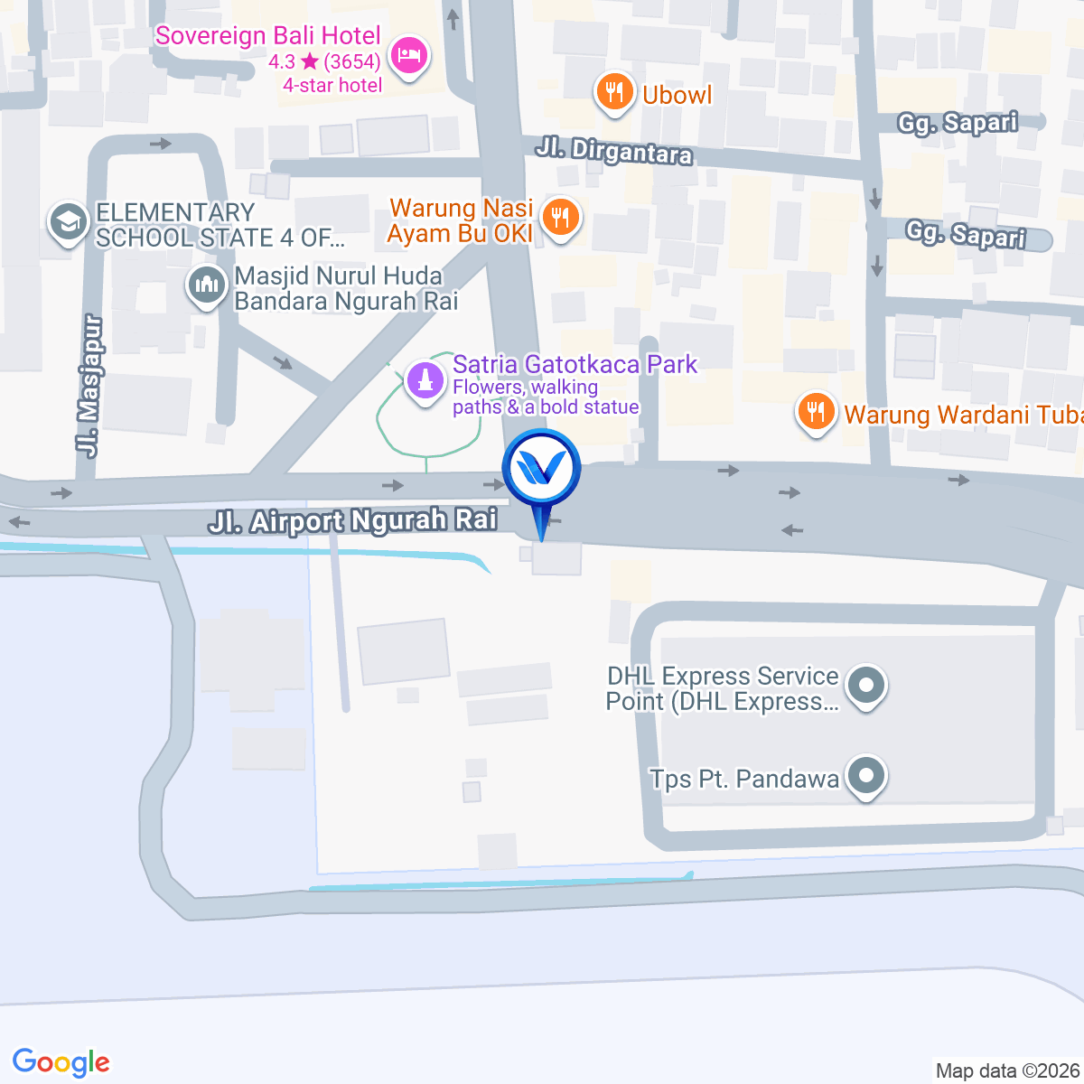 Peta Lokasi Jl. Airport Ngurah Rai (Bundaran Patung Kuda), Bali