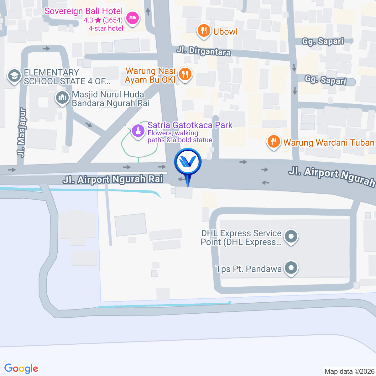 Peta Lokasi Jl. Airport Ngurah Rai, (Bundaran Patung Kuda), Bali