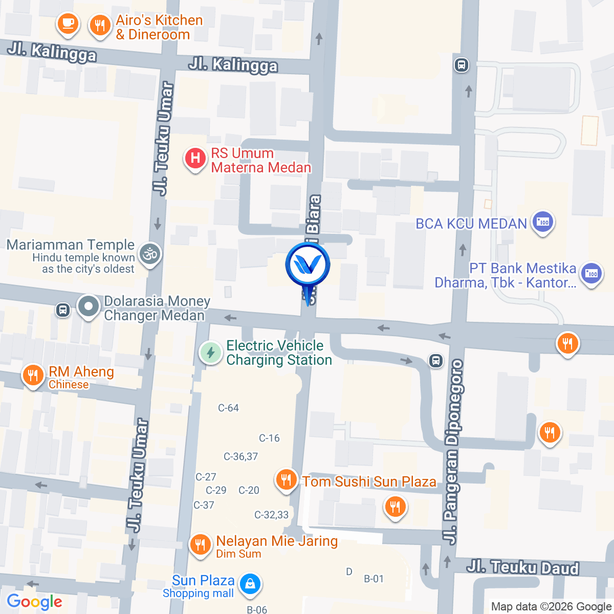 Peta Lokasi JL. KH. ZAINUL ARIFIN (SEBERANG SUN PLAZA), MEDAN