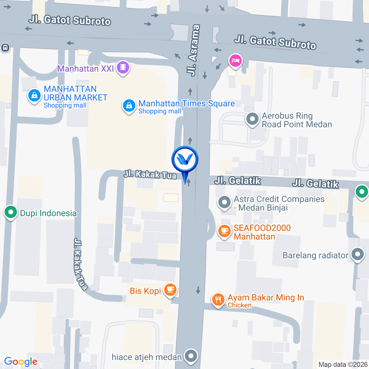 Peta Lokasi JL. RINGROAD (SEBELAH MANHATTAN TIMES SQUARE), MEDAN