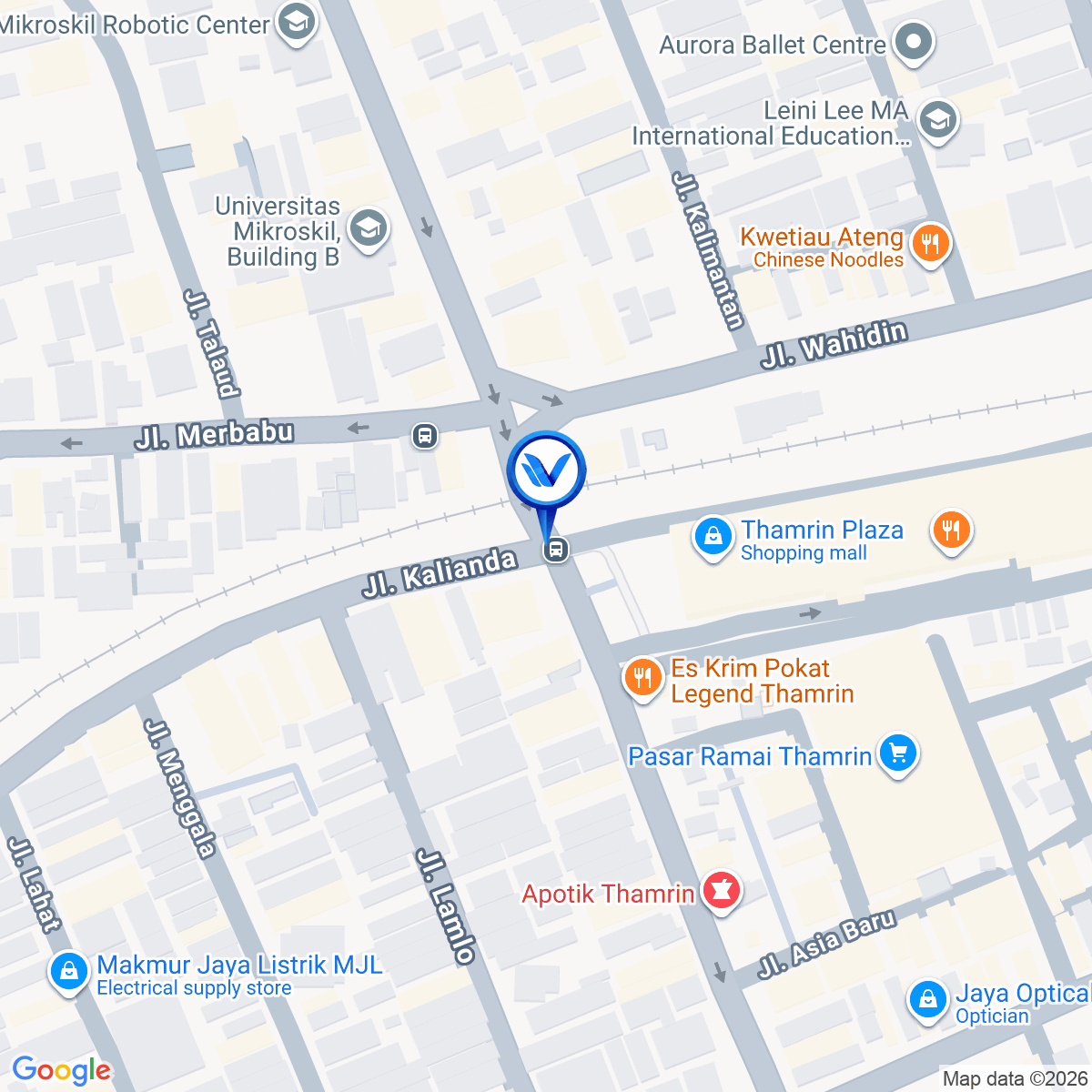 Peta Lokasi JL. THAMRIN SIMP. JL. KALIANDA (SEBERANG THAMRIN PLAZA), MEDAN