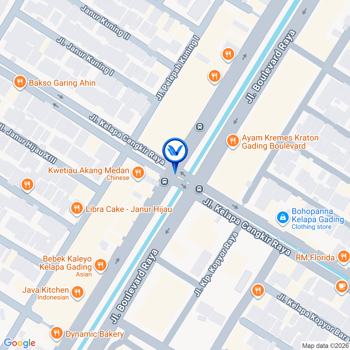 Peta Lokasi PERSIMPANGAN KELAPA CENGKIR - BOULEVARD RAYA (DEPAN POS RW), JAKARTA UTARA