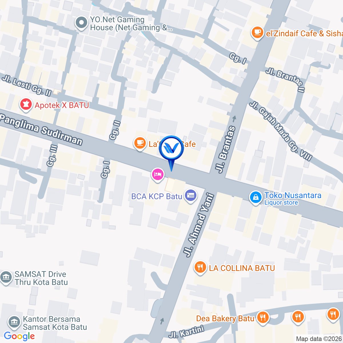 Peta Lokasi Jl. Panglima Sudirman, Ngaglik, Kota Batu, Malang