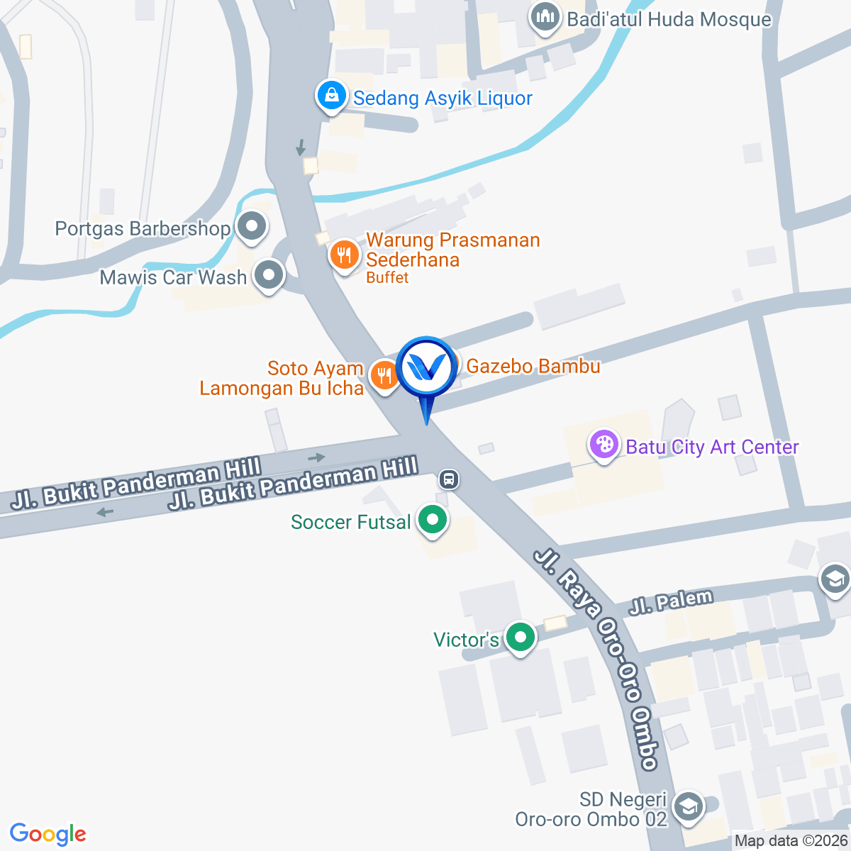 Peta Lokasi Jl. Oro-Oro Ombo (Golden Tulip Batu), Malang