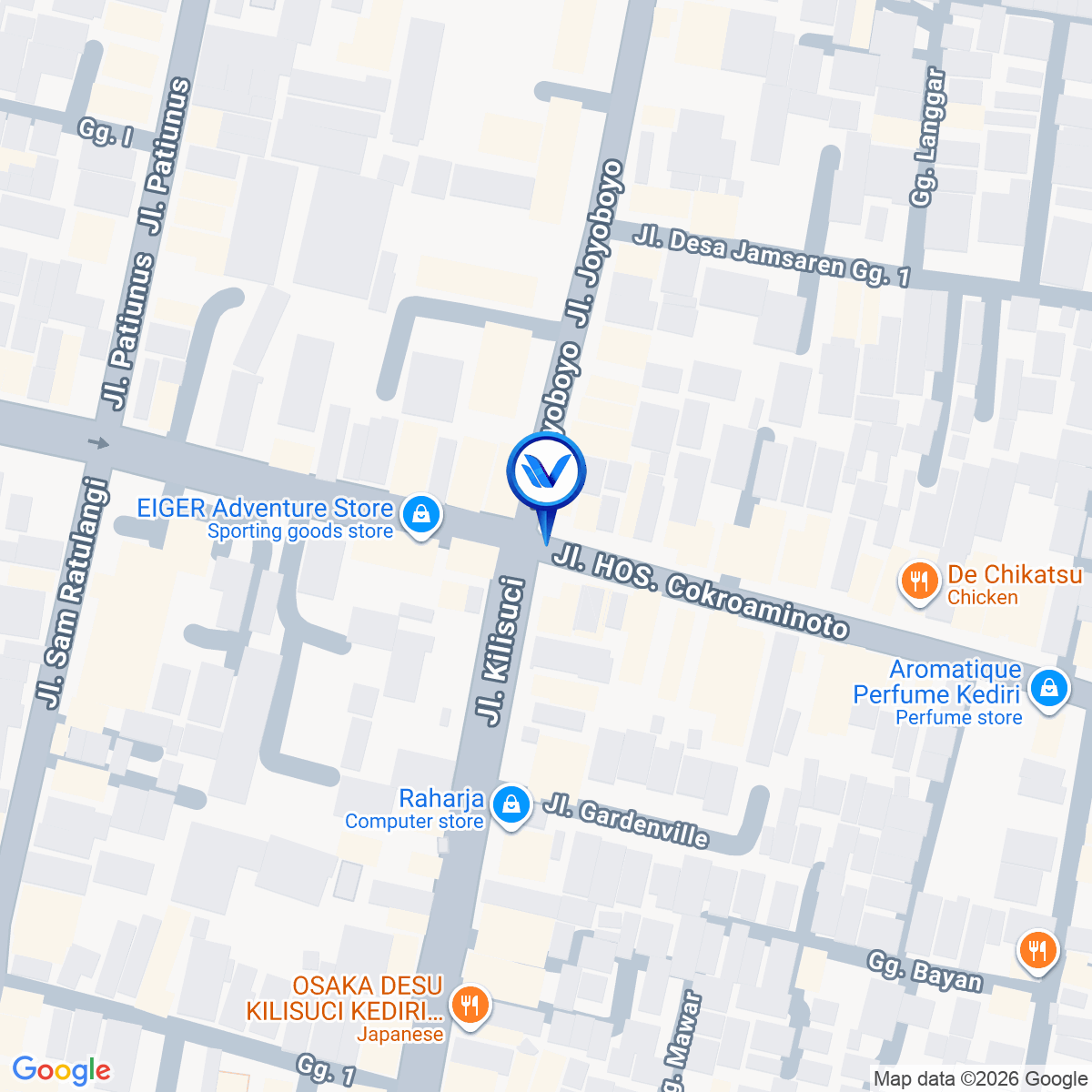 Peta Lokasi JL. HOS COKROAMINOTO (PEREMPATAN JL. KILISUCI) KOTA KEDIRI