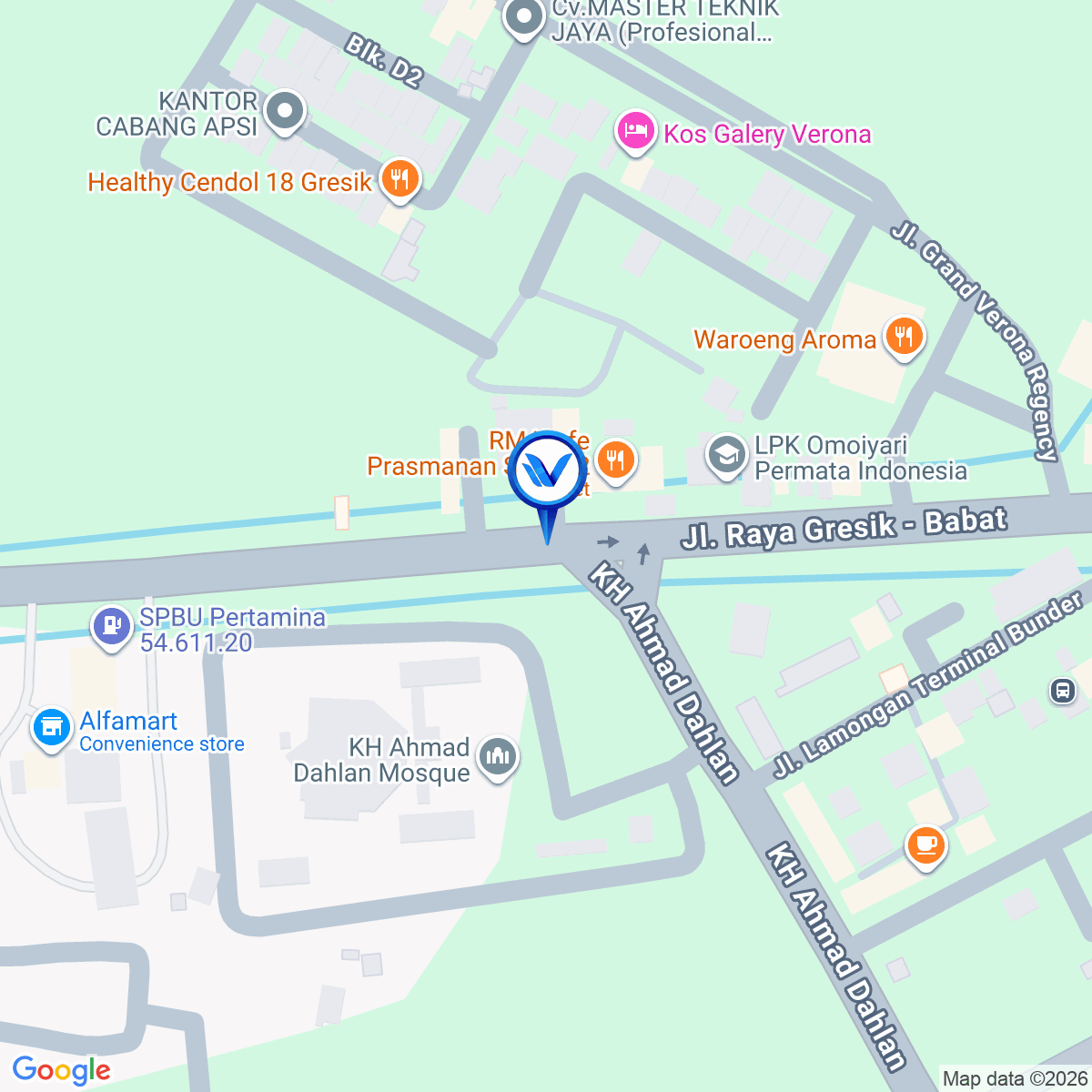 Peta Lokasi Jl. Raya Gresik (Terminal Bunder), Gresik