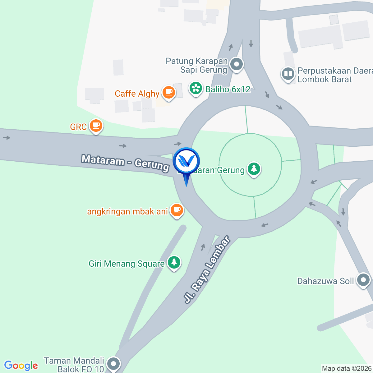 Peta Lokasi Jl. Bypass Bandara Int. Lombok (Bundaran Gerung), Lombok Barat