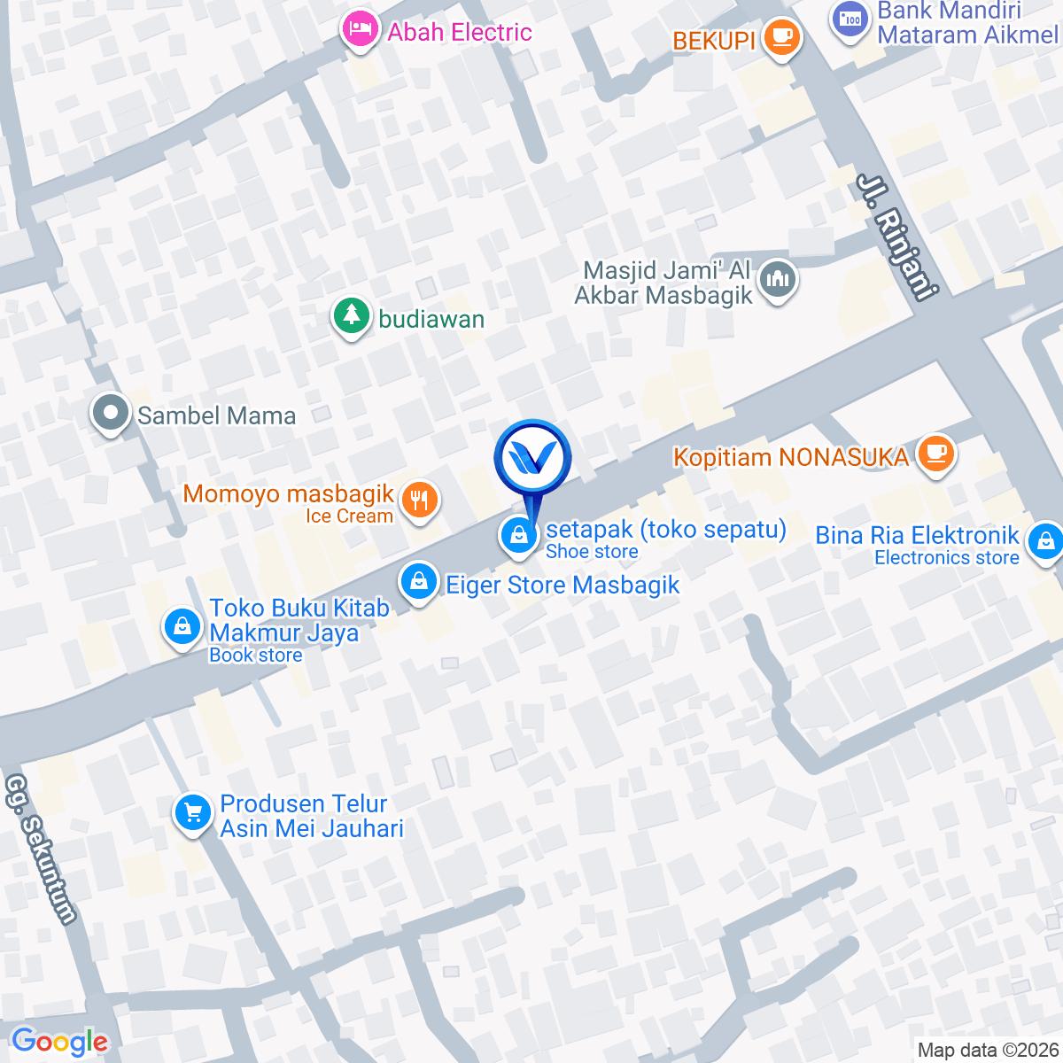 Peta Lokasi Jl. Raya Jenggik Masbagik, Lombok Timur
