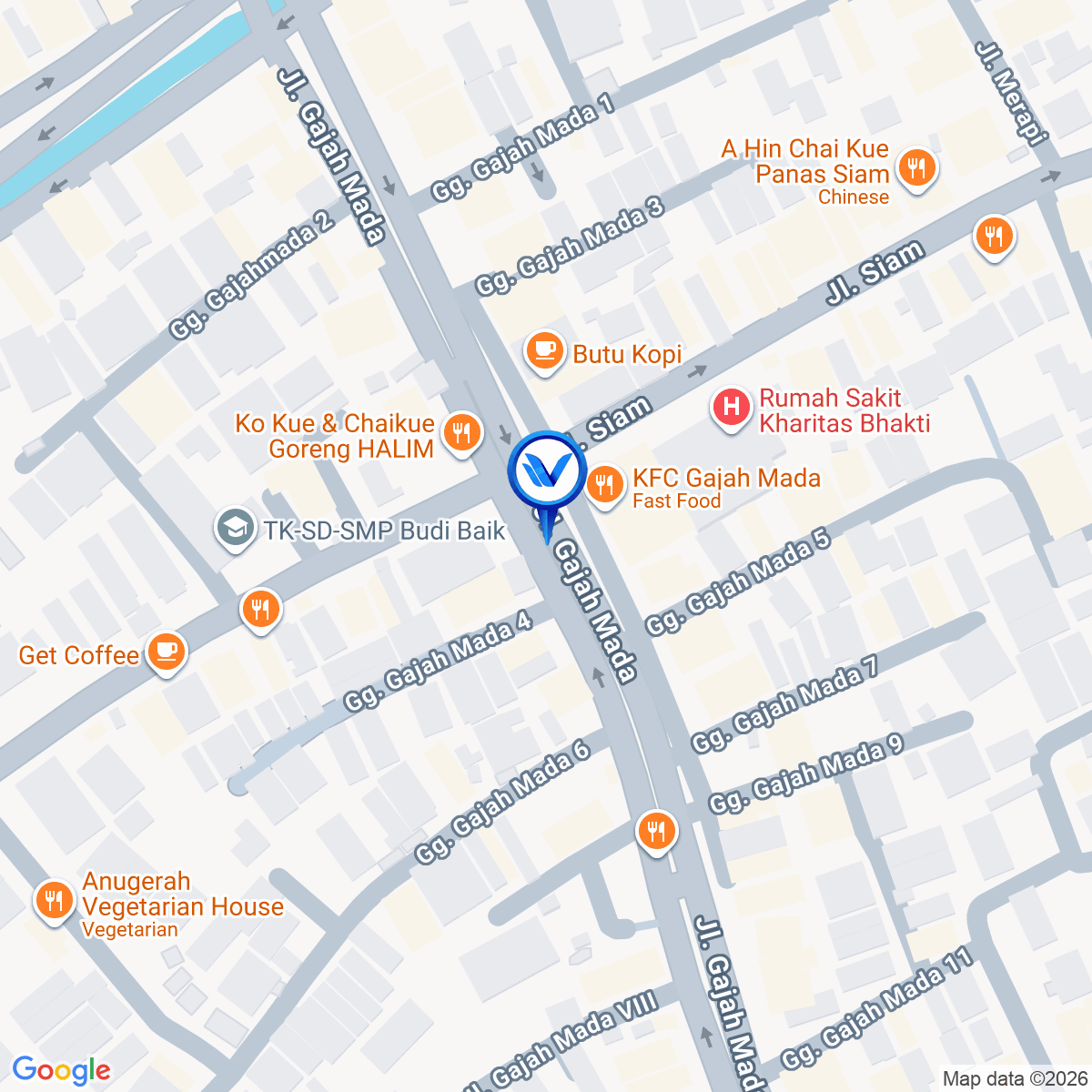 Peta Lokasi Median Jl. Gajah Mada Depan KFC, Kalimantan Barat - Pontianak