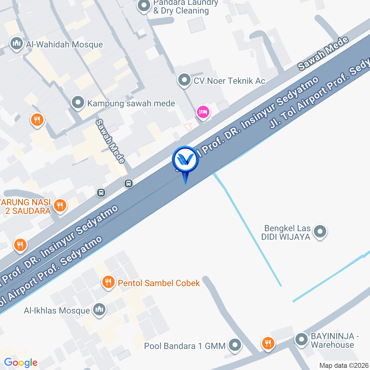 Peta Lokasi Tol Sedyatmo Km 29+400 A, Tangerang