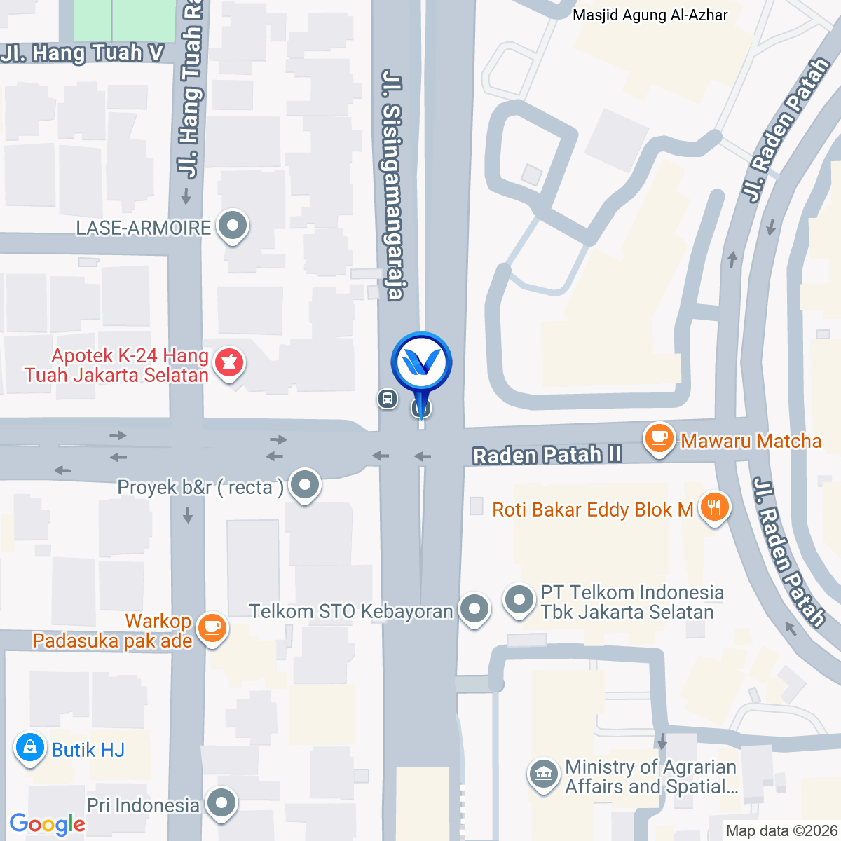 Peta Lokasi LED ASEAN STATION – SET 2 Jl. Sisigamangaraja, Kebayoran Baru