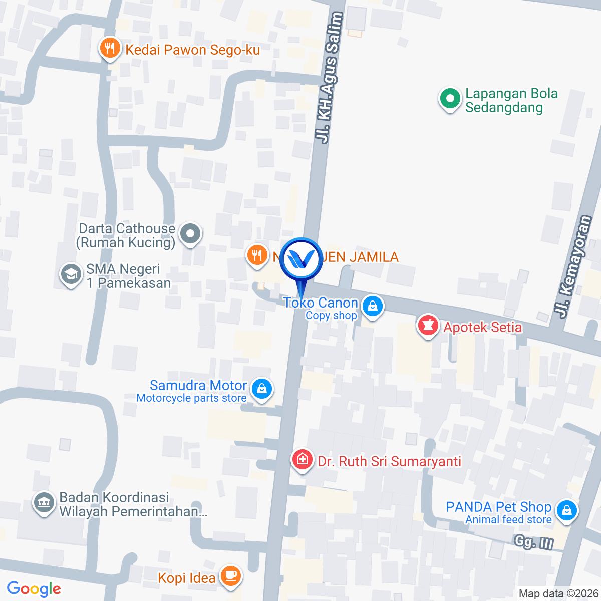 Peta Lokasi JL. KH Agus Salim (Goyang Lidah), Kab Pamekasan