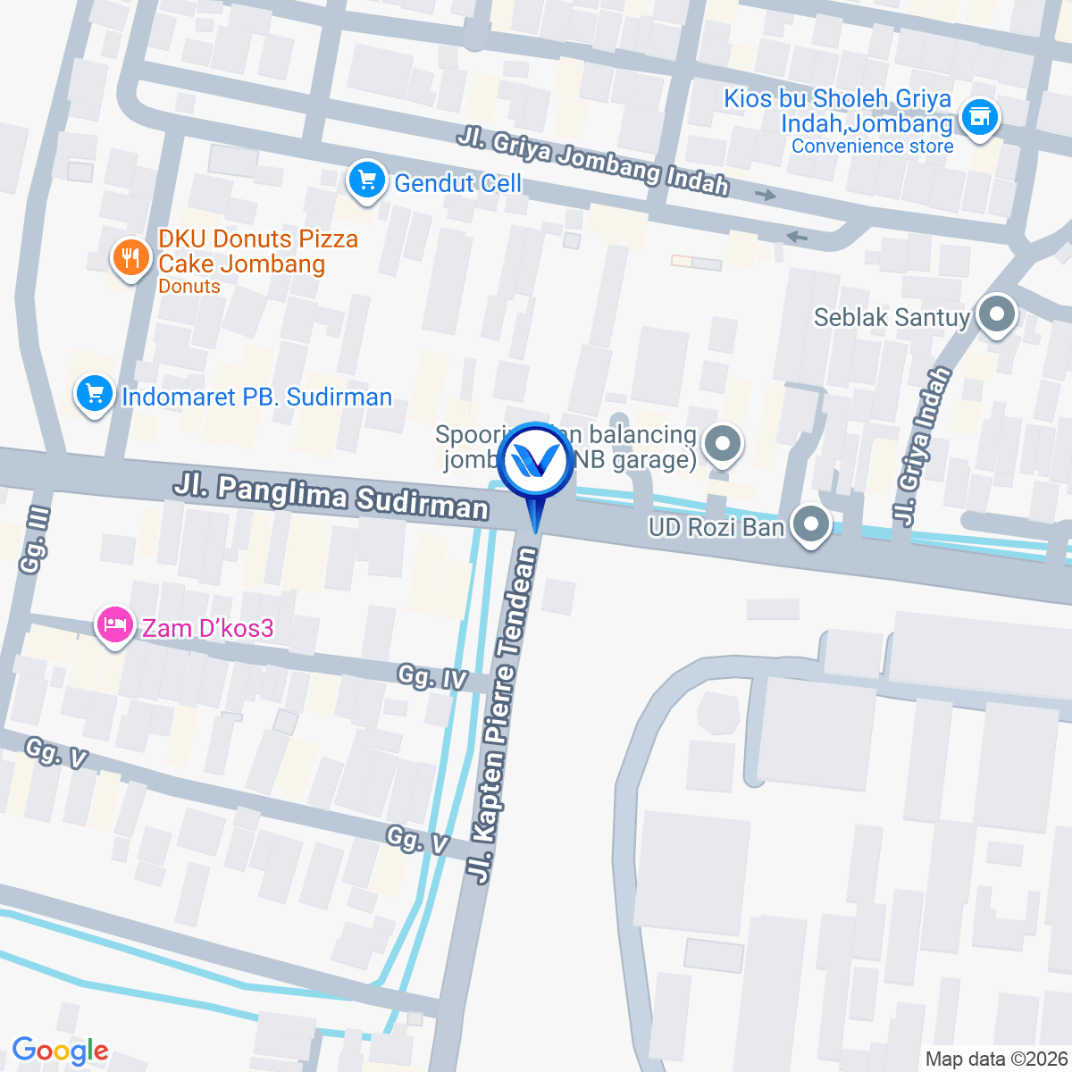 Peta Lokasi JL. Panglima Sudirman, Kab Jombang