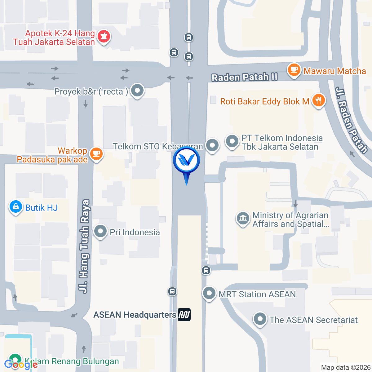 Peta Lokasi STATIC ASEAN STATION – JL. Sisingamangaraja (Understation ASEAN)