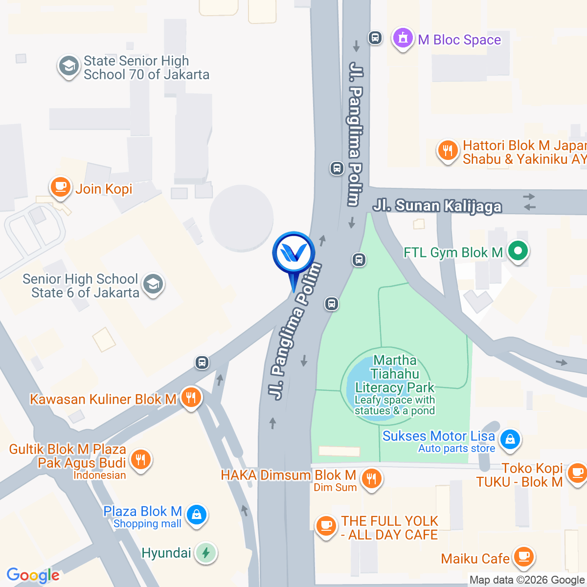 Peta Lokasi STATIC BLOK M STATION – SET 2 (STAND ALONE) Jl. Panglima Polim, Kebayoran Baru