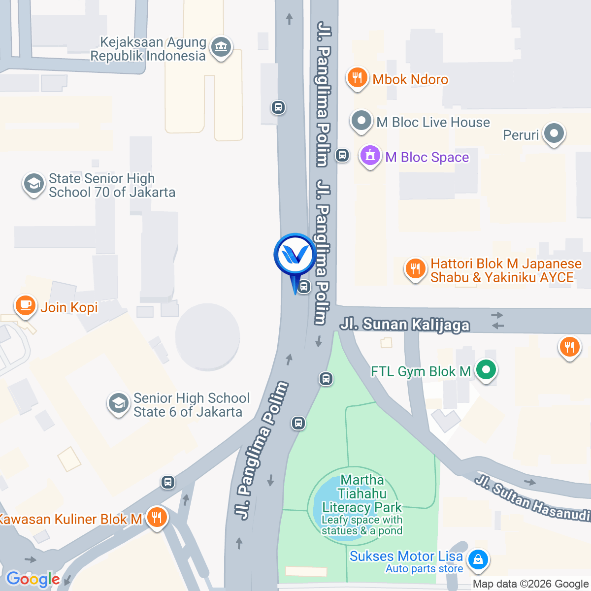 Peta Lokasi LED BLOK M STATION – SET 3 Jl. Panglima Polim, Kebayoran Baru