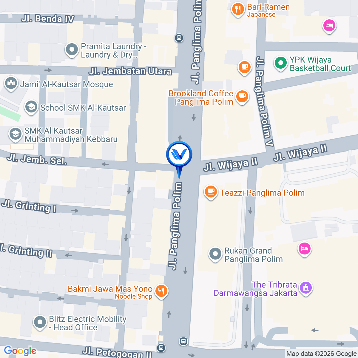 Peta Lokasi STATIC BLOK A STATION – SET 2 JL. Panglima Polim, Kebayoran Baru