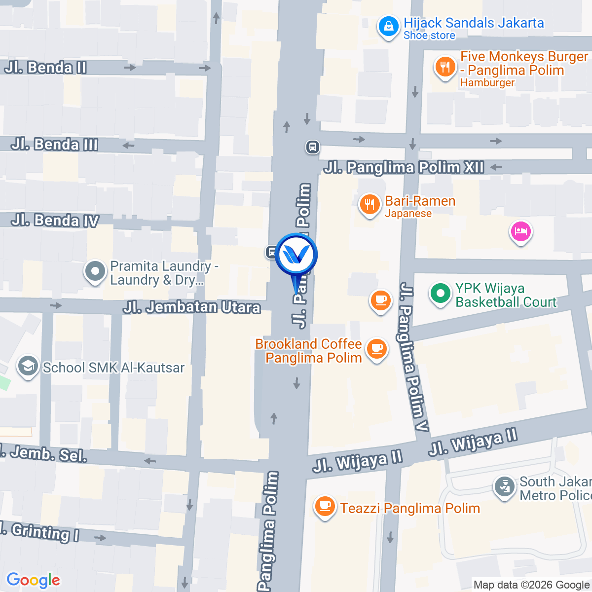 Peta Lokasi STATIC BLOK A STATION – SET 3 Jl. Panglima Polim, Kebayoran Baru