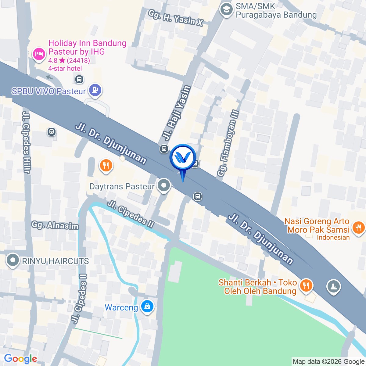 Peta Lokasi JPO JL. DR. DJUNJUNAN - BANDUNG