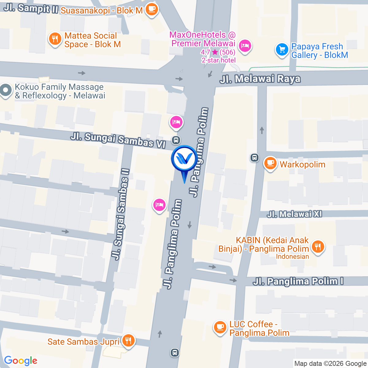 Peta Lokasi STATIC BLOK A STATION –SET 6 Jl. Panglima Polim, Kebayoran Baru
