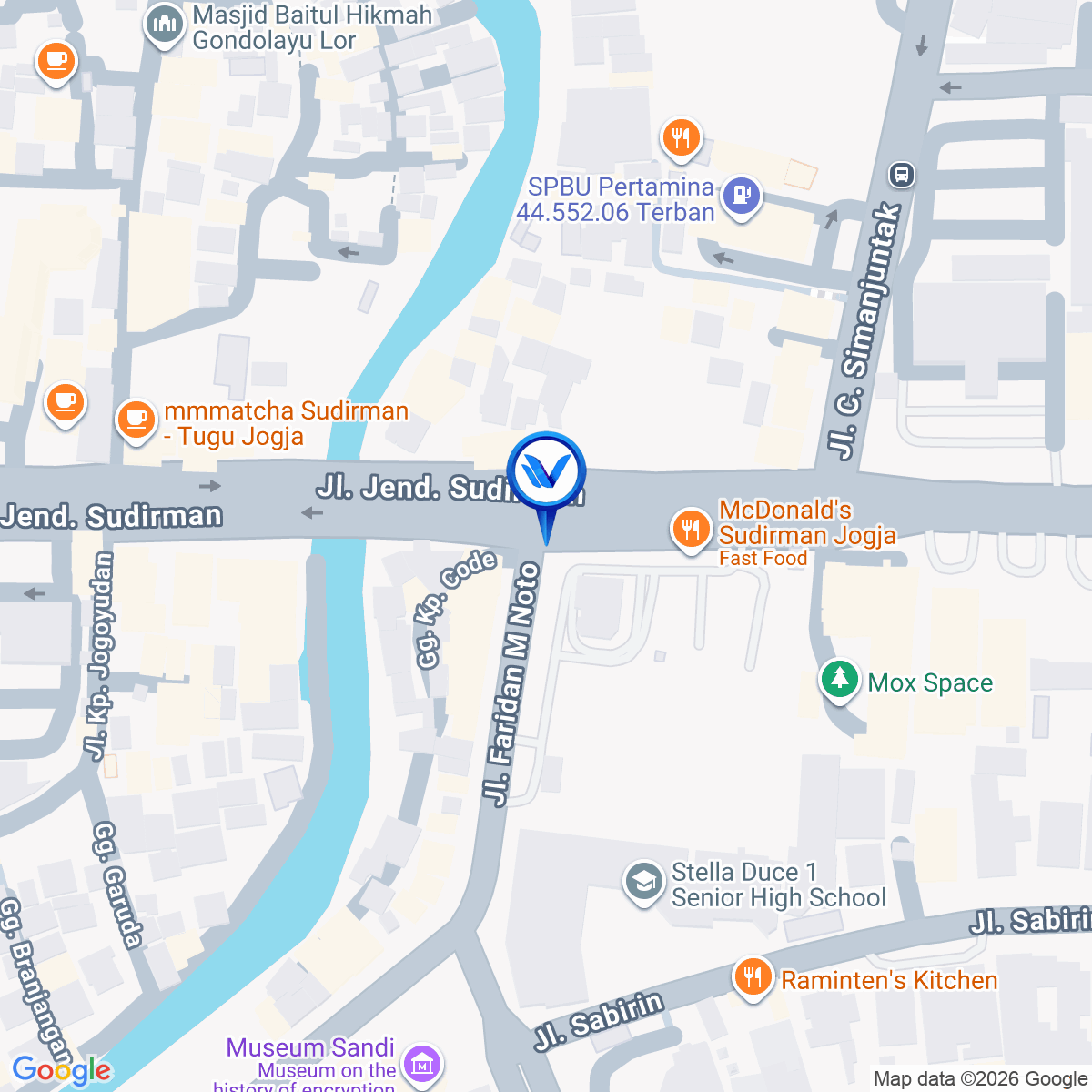 Peta Lokasi Jl. Jend Sudirman Depan MCD Gondolayu, Yogyakarta