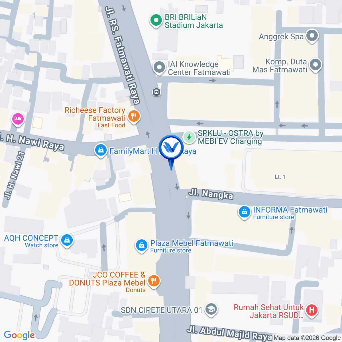 Peta Lokasi STATIC H NAWI STATION–SET 1 JL. RS Fatmawati Raya, Cipete