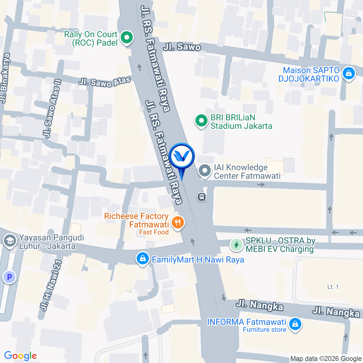Peta Lokasi STATIC H NAWI STATION – SET 4 JL. RS Fatmawati Raya, Cipete