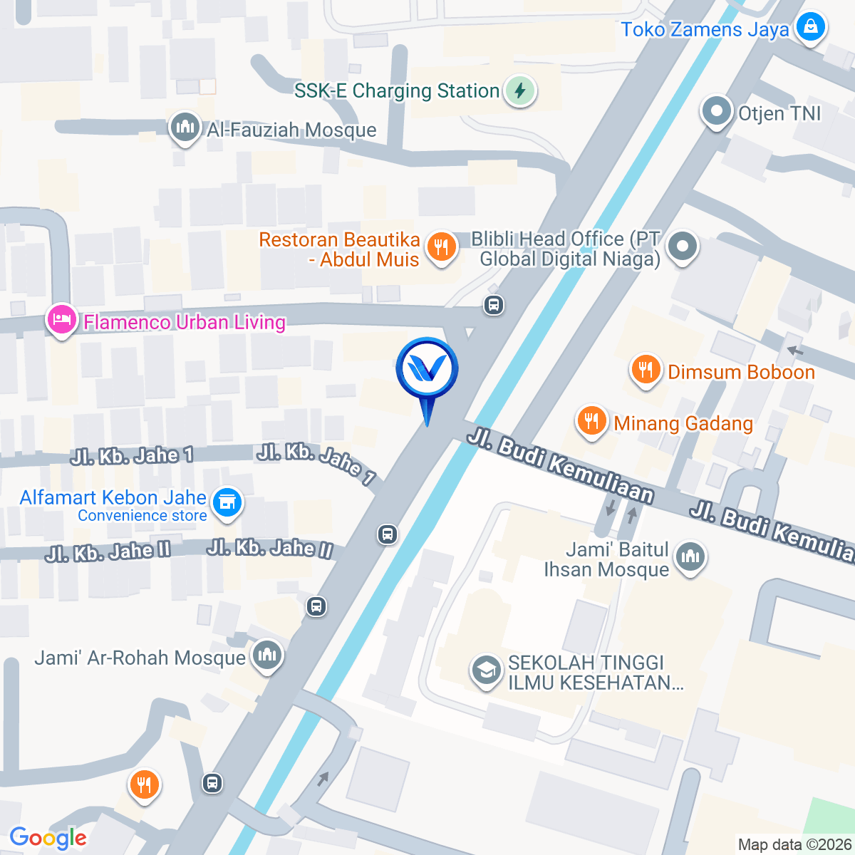 Peta Lokasi Jl. Abdul Muis, Jakarta Pusat