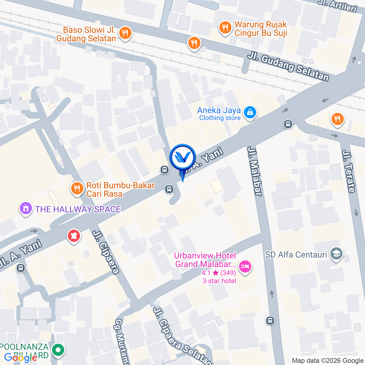 Peta Lokasi Jl. Ahmad Yani Kosambi, Bandung