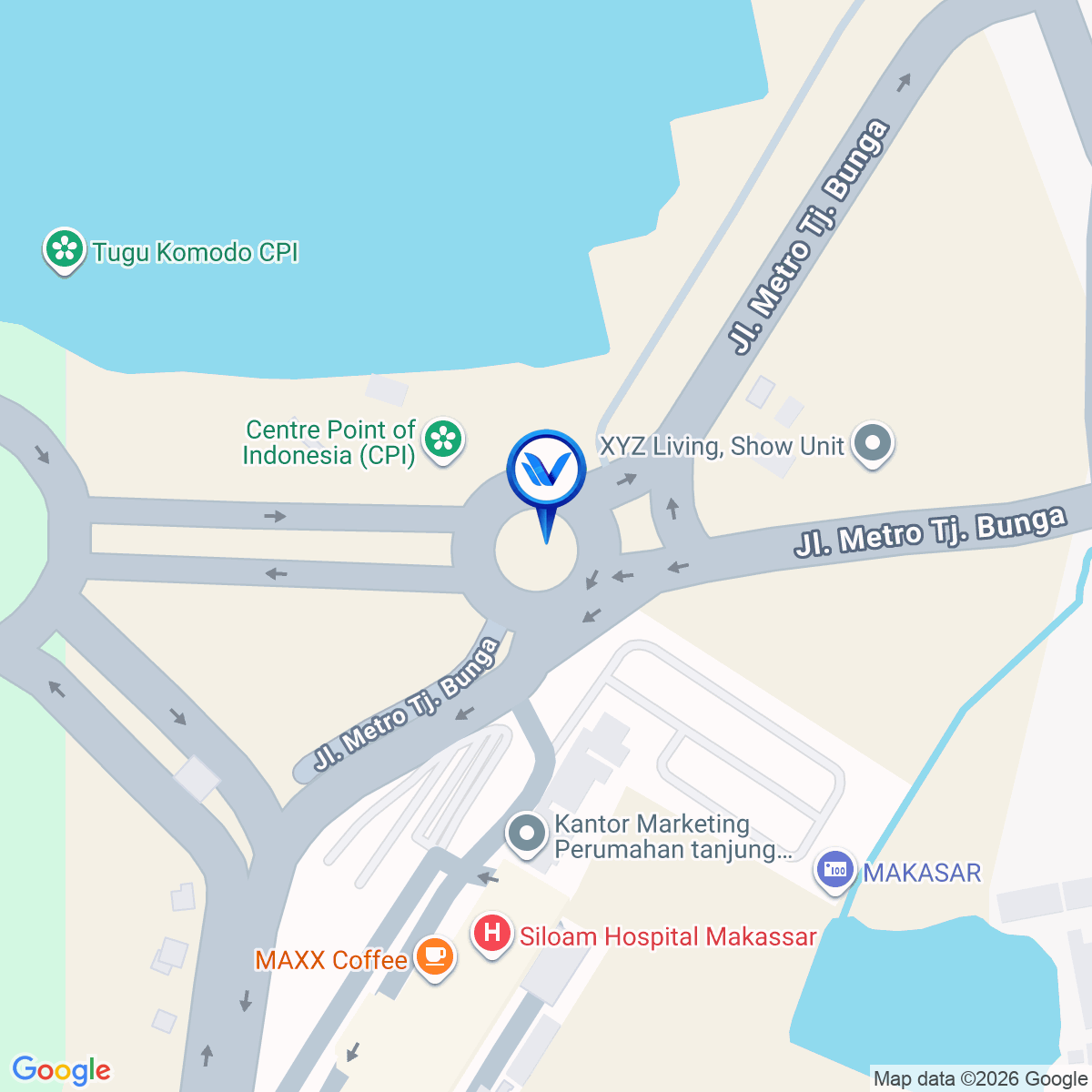 Peta Lokasi TRIANGLE CPI MAKASSAR Jl. Metro Tj Bunga, Makassar