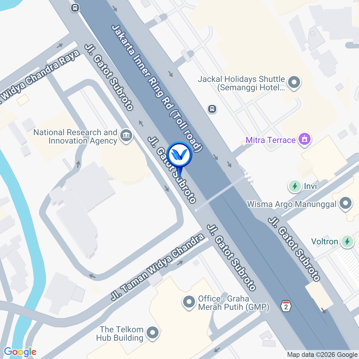 Peta Lokasi BRIN GRANDE LED Jl. Gatot Subroto (BRIN), Jakarta Selatan