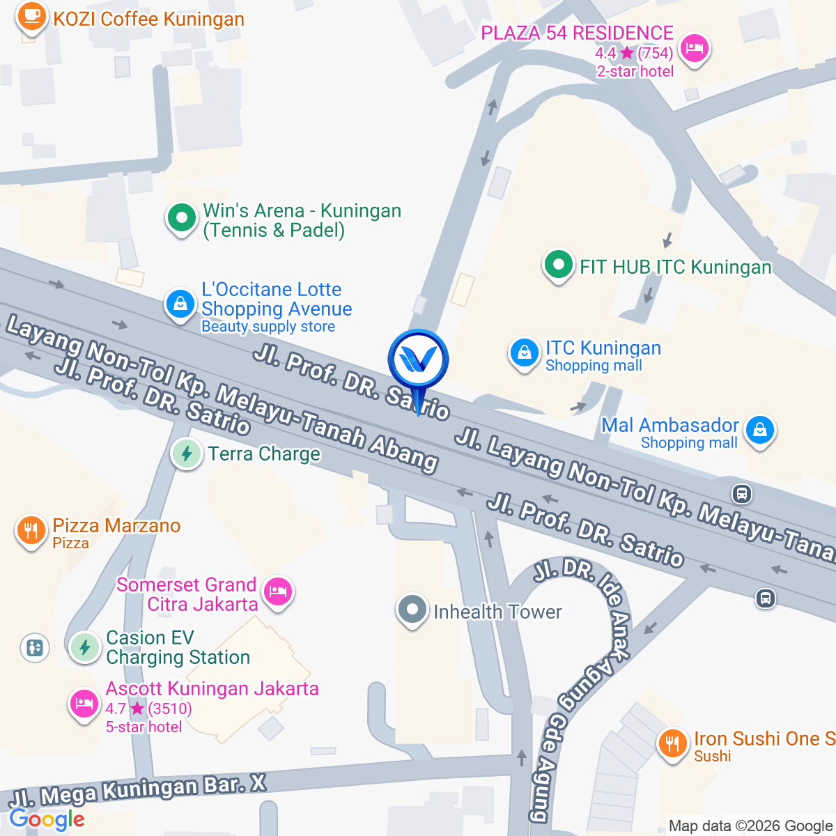 Peta Lokasi JL. PROF. DR. SATRIO, JAKARTA SELATAN