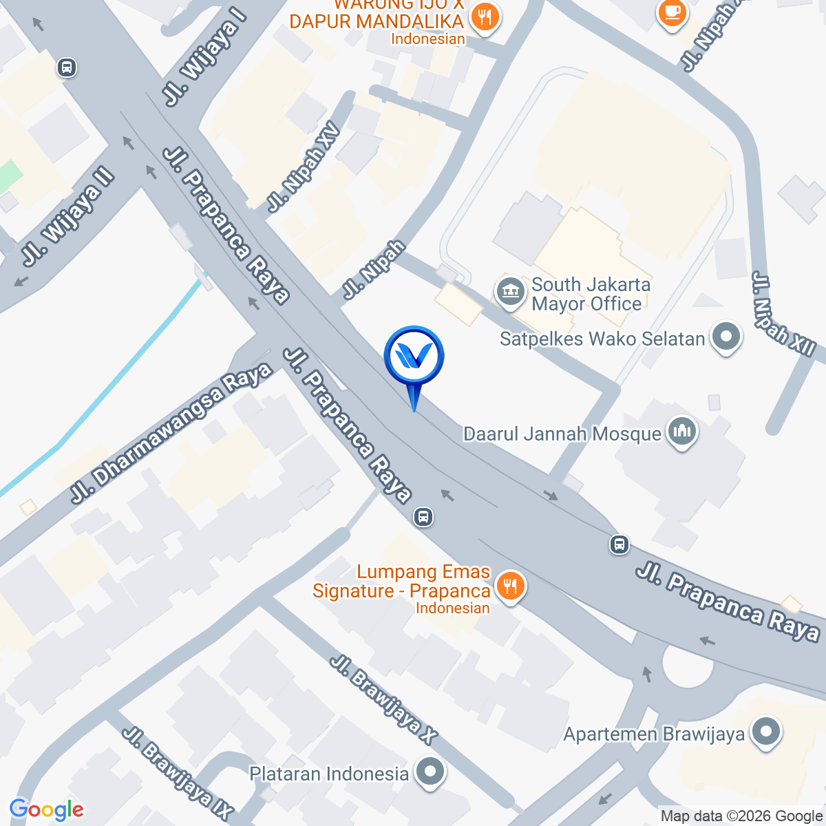 Peta Lokasi Pillar Antasari, Jl. Prapanca, Jakarta Selatan