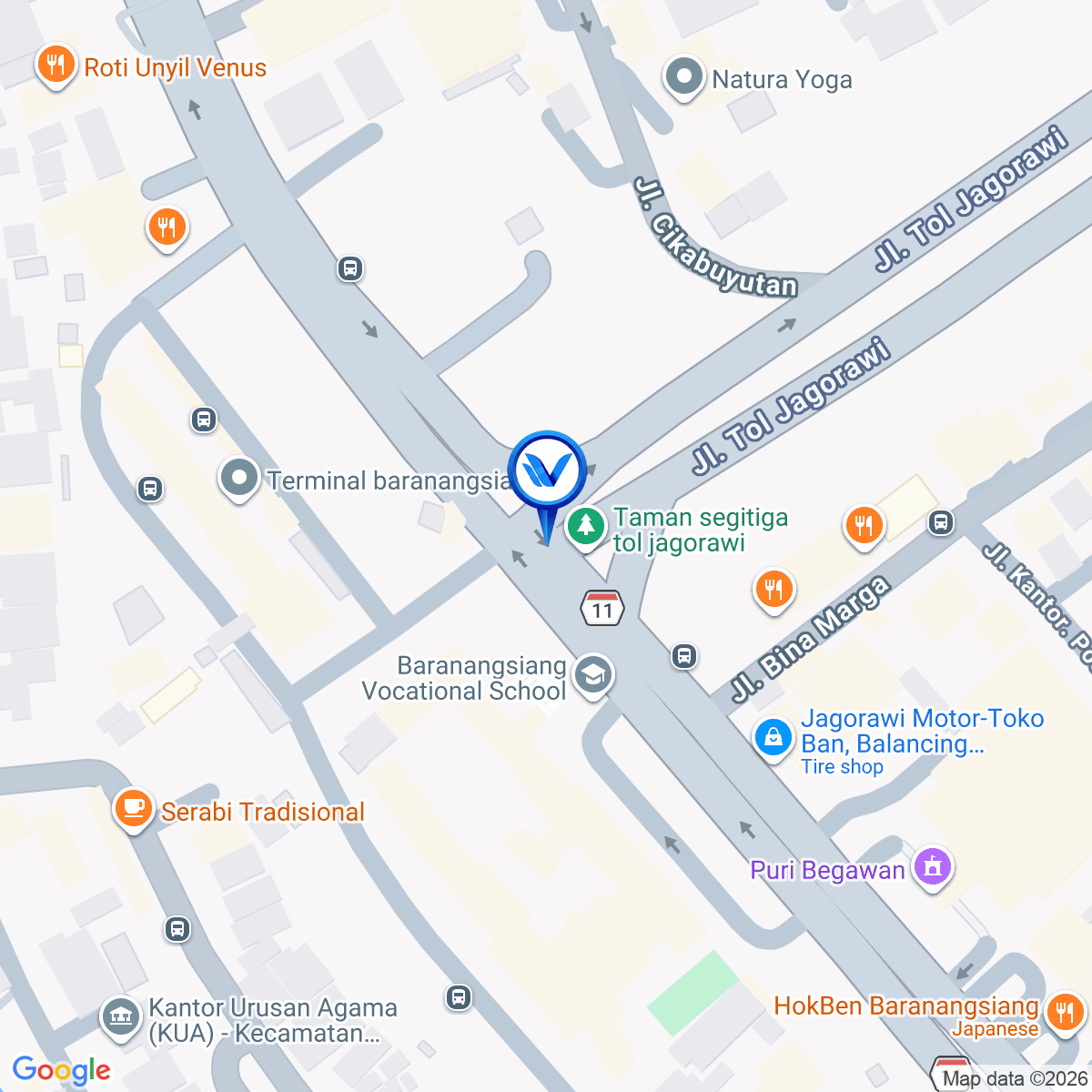 Peta Lokasi Jl. Padjajaran (Terminal Baranang Siang), Bogor