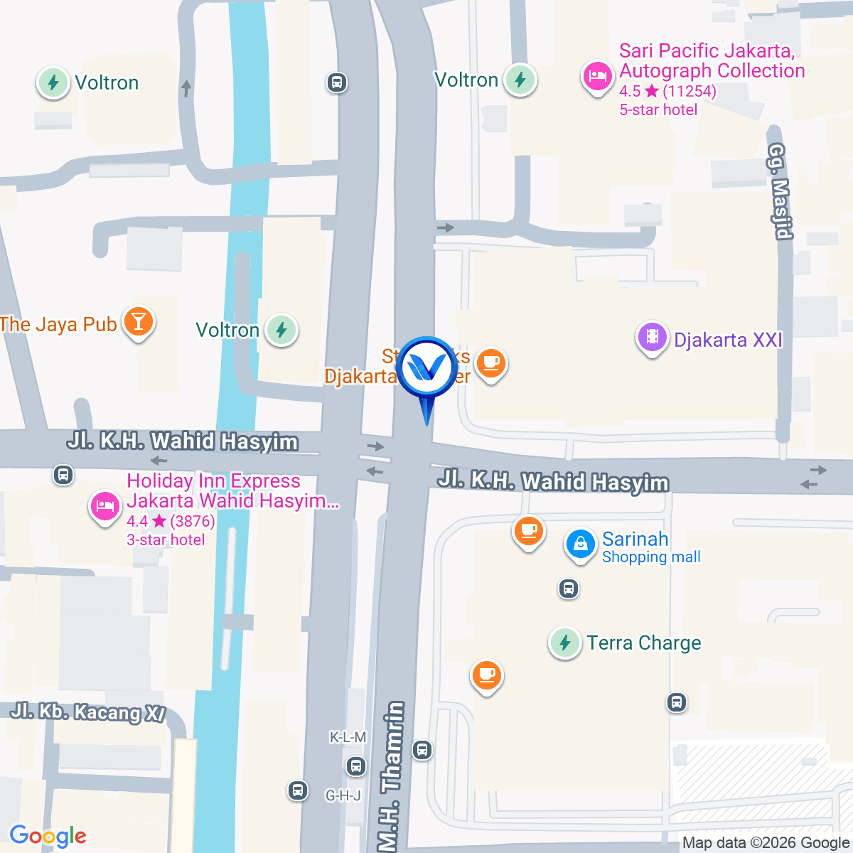 Peta Lokasi Jl. MH Thamrin (Djakarta Theater XXI), Jakarta Pusat
