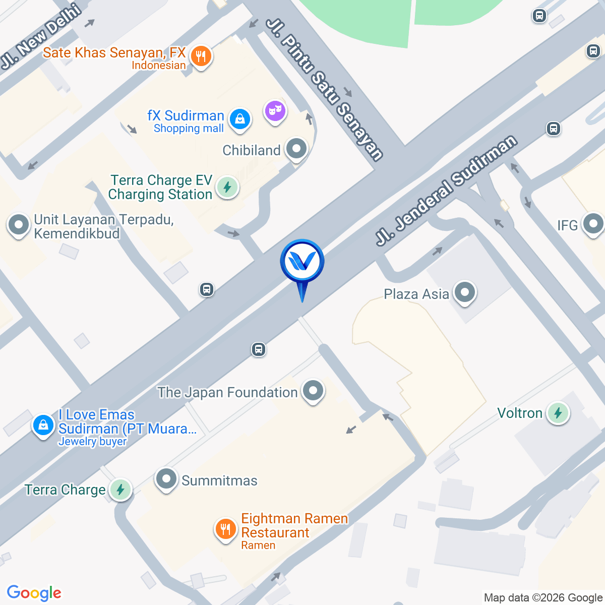 Peta Lokasi Jl. Jend. Sudirman (Menara Sudirman), Jakarta Pusat