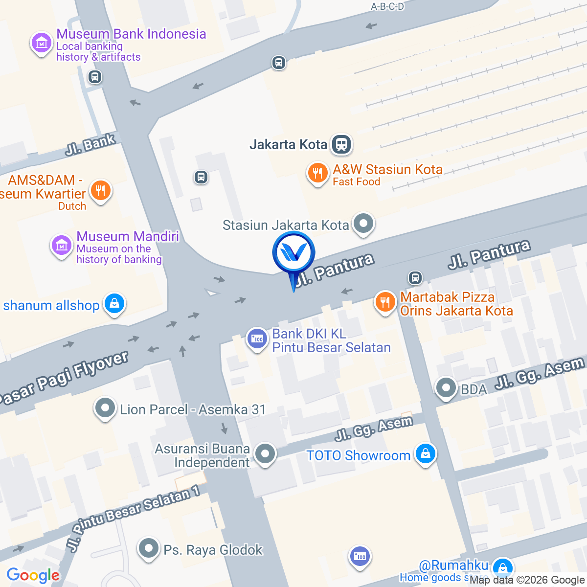 Peta Lokasi Jl. Mangga Dua Raya (Kota Tua), Jakarta Barat