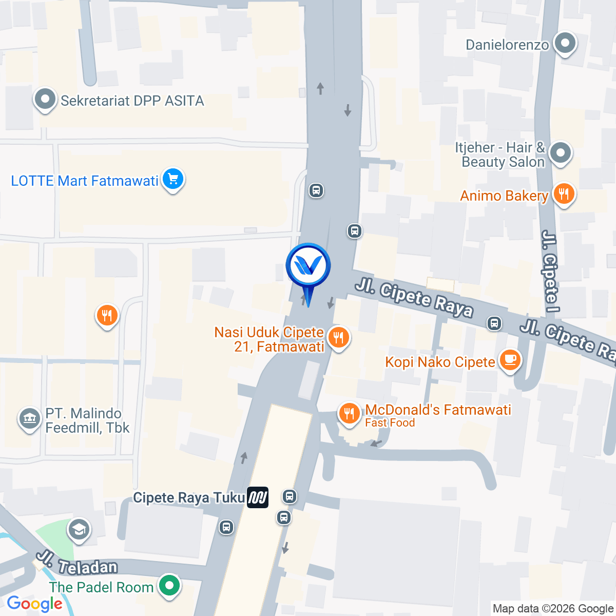 Peta Lokasi LED CIPETE - SET 2 JL. RS Fatmawati Raya, Cipete, Jakarta Selatan