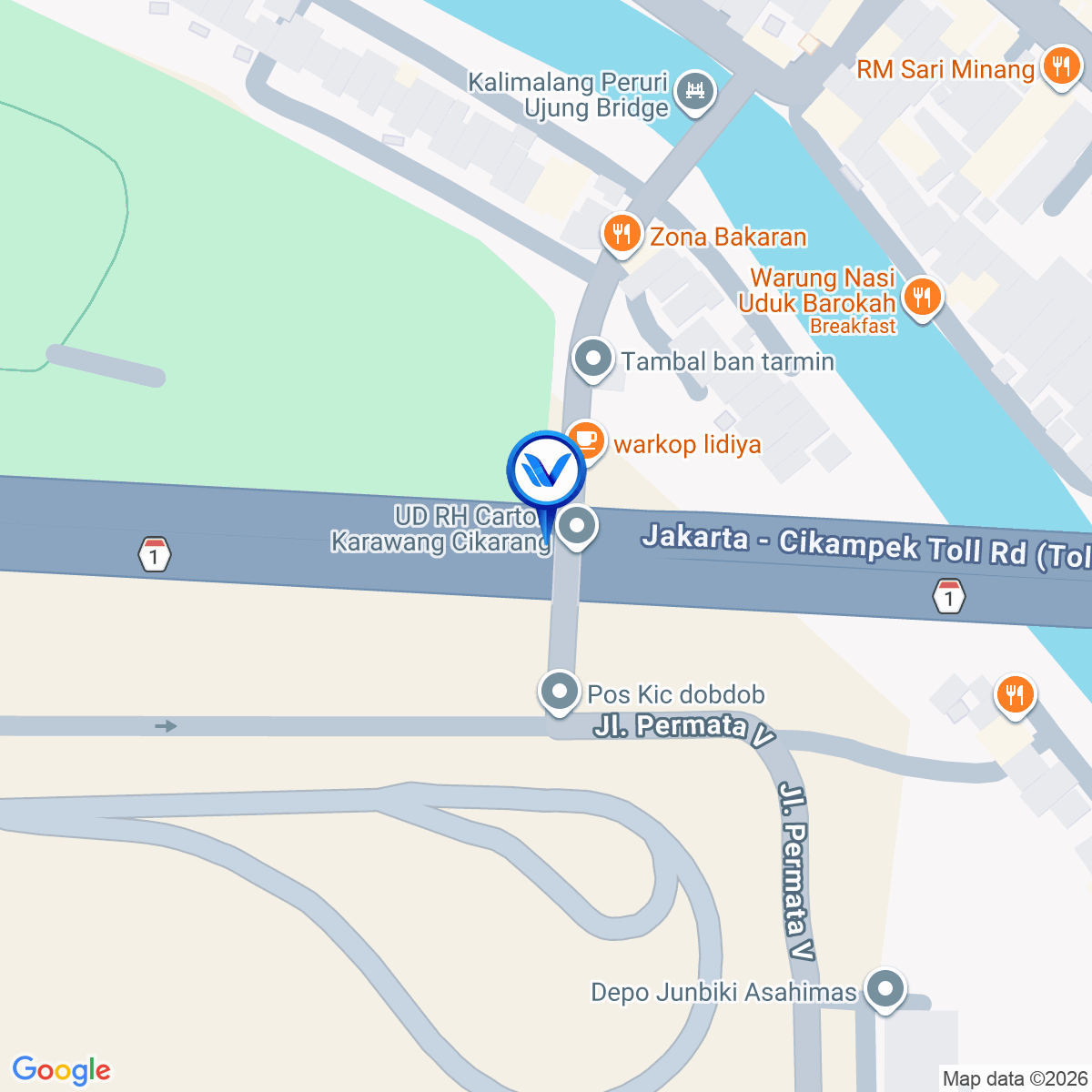 Peta Lokasi Jl. Tol Jakarta - Cikampek Km 50+700A, Karawang