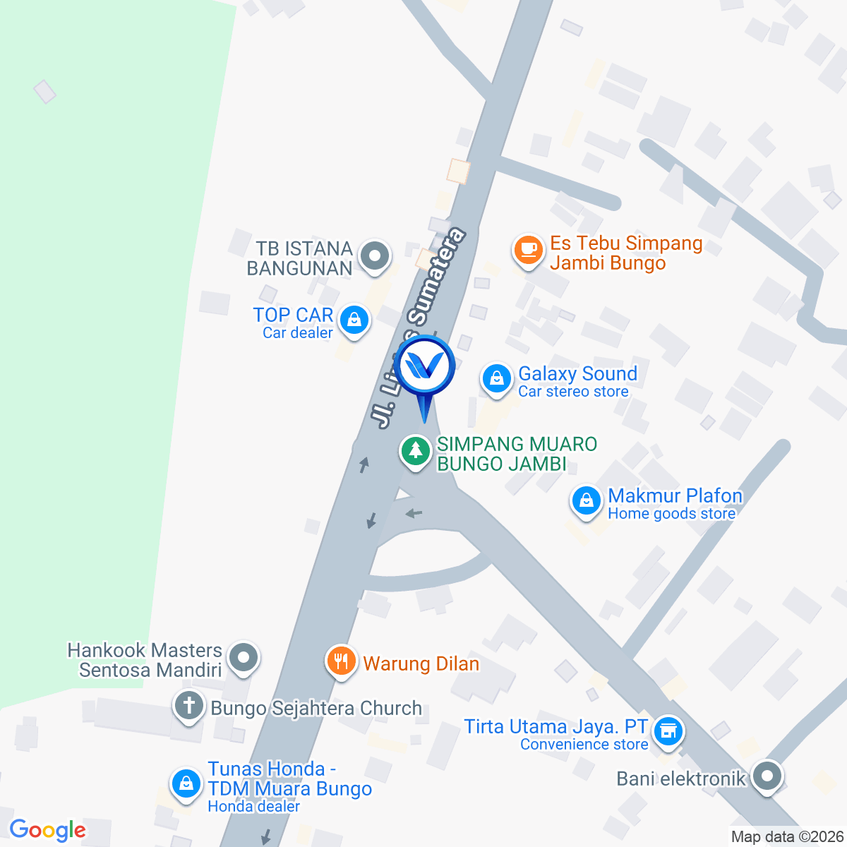Peta Lokasi JI. Pattimura ( Simpang Jambi ) Muara Bungo, Jambi