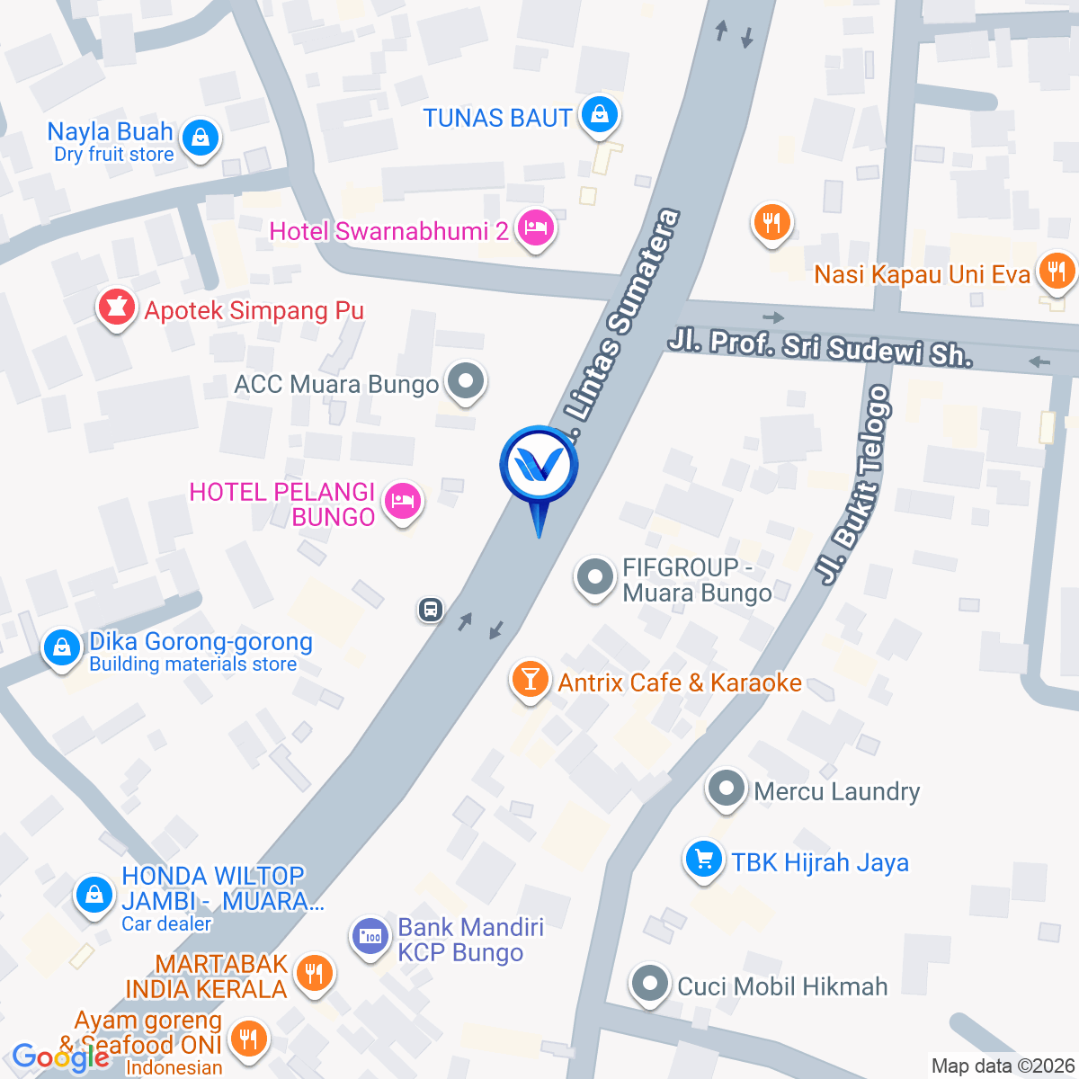 Peta Lokasi JL. LINTAS SUMATERA SIMPANG PU, MUARA BUNGO