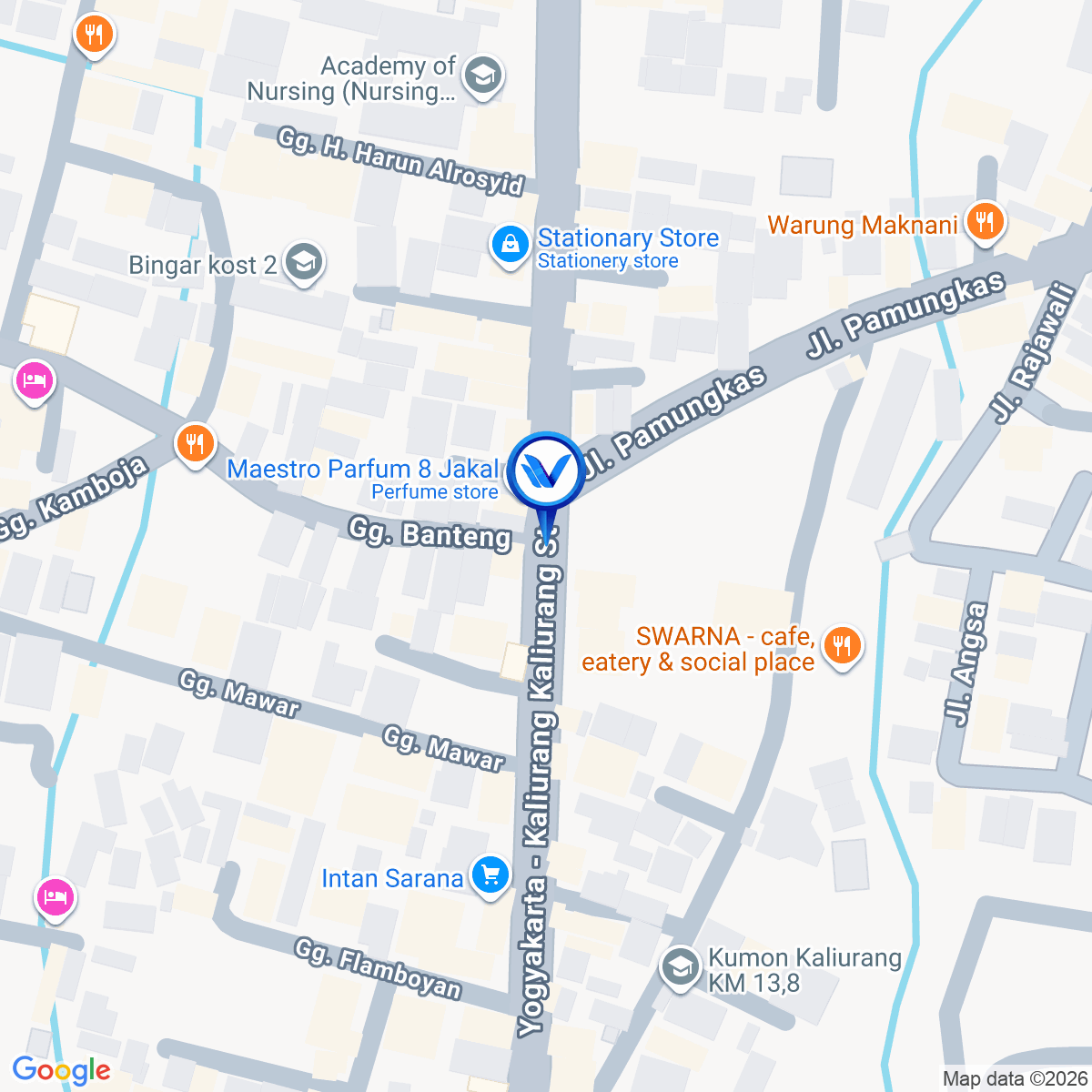 Peta Lokasi Jl. Yogyakarta - Kaliurang, Yogyakarta