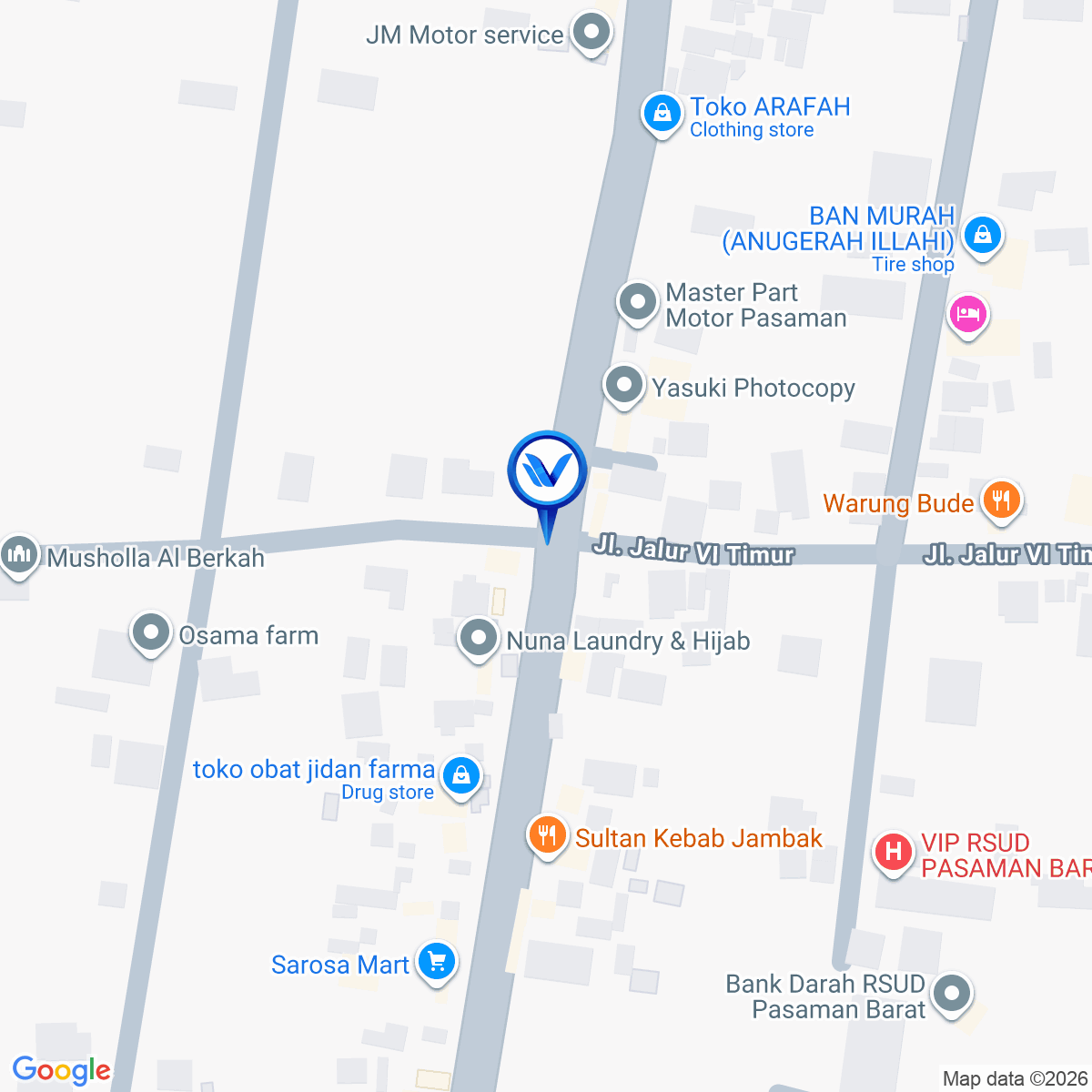 Peta Lokasi JL. SUDIRMAN-JAMBAK