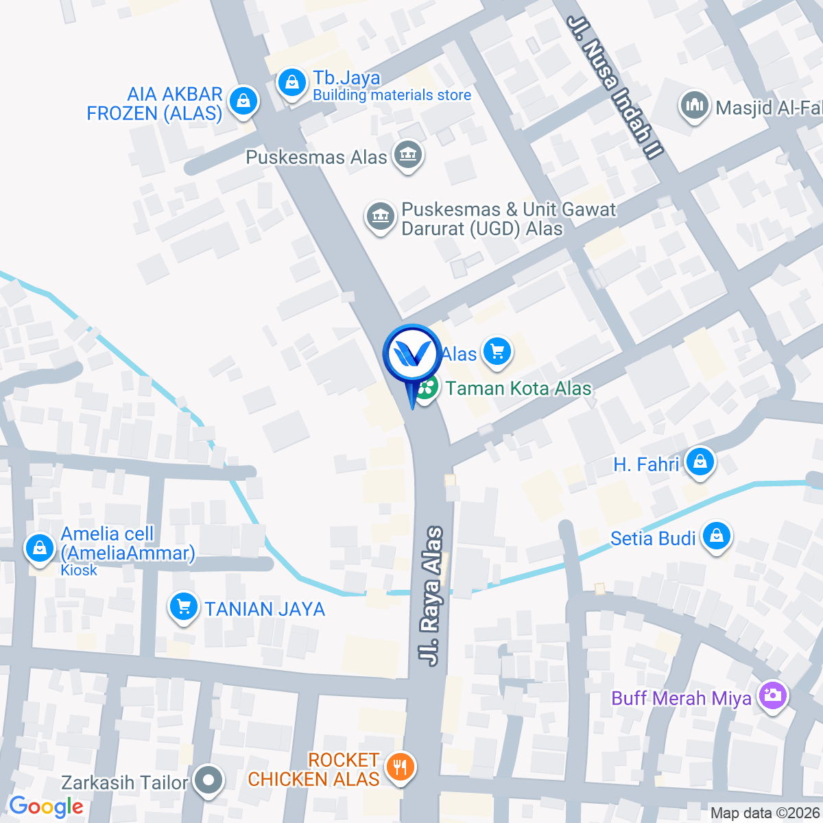 Peta Lokasi Jl. Raya Alas, Sumbawa