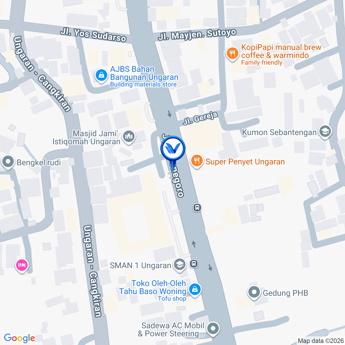 Peta Lokasi JI. Diponegoro ( JPO Pusat Kota Sisi Selatan ), Semarang