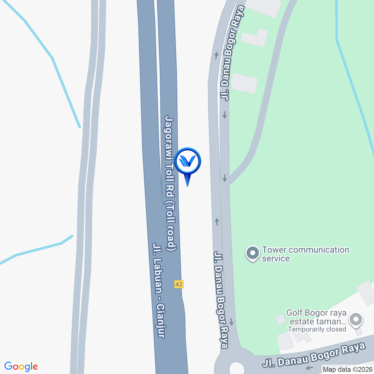 Peta Lokasi JI. Tol Jakarta - Bogor Km. 41+950 A, Bogor