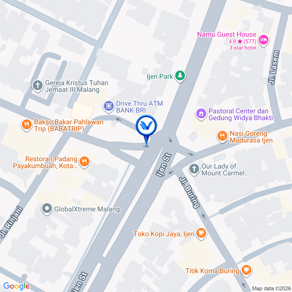 Peta Lokasi JL. PAHLAWAN TRIP, MALANG